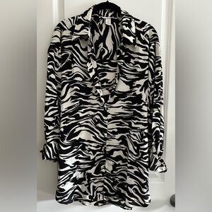 H&M Zebra Print Flowy Blouse
